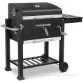 Electric Barbecue Grill Large Portable Trolley Barrel Charcoal BBQ Grill Manufactory